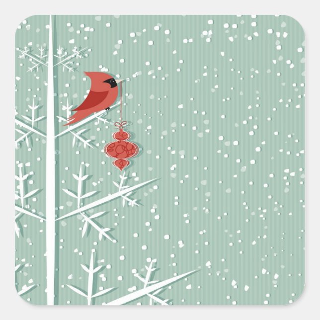 Sticker Cardinal Rouge (Devant)