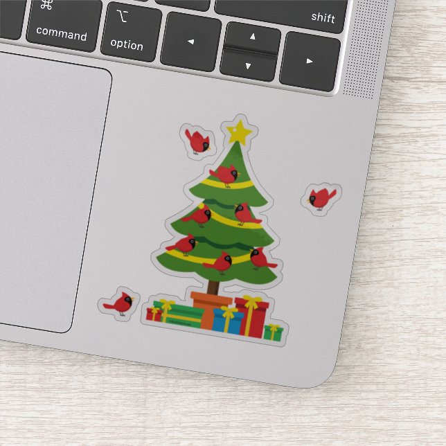 Sticker Cardinaux Rouges - Noël Plus Joyeux Ensemble (Détail)