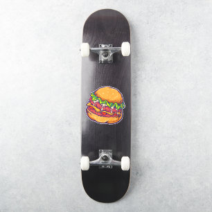Sticker Caricature Burger Fast Food