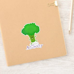 Sticker Caricature de brocoli dansant Cute kawaii