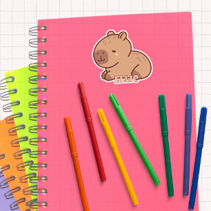 Sticker Caricature de Capybara personnalisée Kawaii