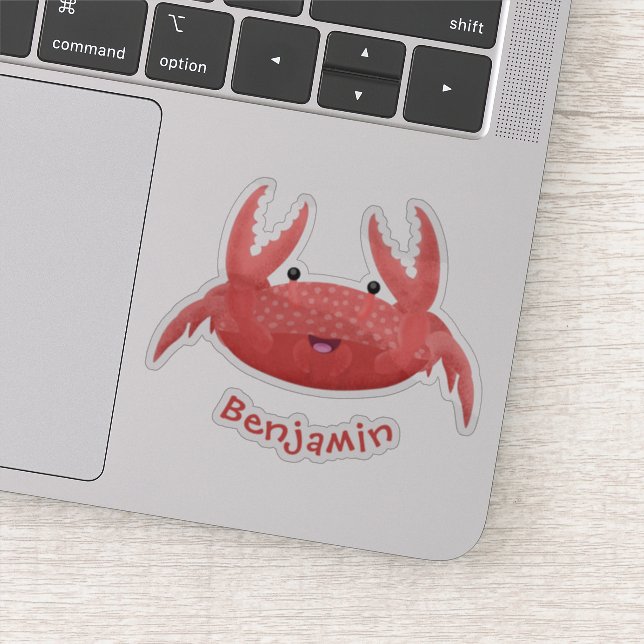 Sticker Caricature de crabe rouge cuite (Détail)