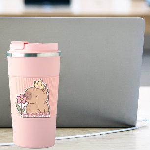Sticker Caricature de Cute Capybara Kawaii