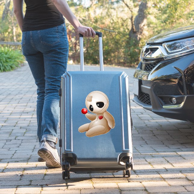 Sticker Caricature de poupée vaudou en amour (Valise Insitu)
