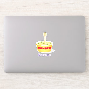 Sticker Caricature de serpent aux nouilles mignonnes illus