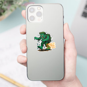 Sticker Caricature du monstre des marais - Approuvée pour