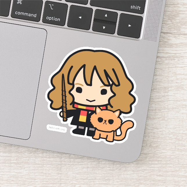 Sticker Caricature Hermione et Crookshanks (Détail)