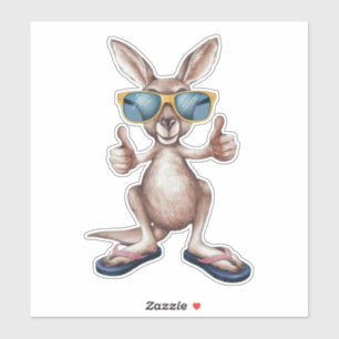 Sticker Caricature Kangaroo