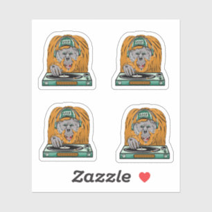Sticker Caricature Orangutan dj