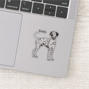 Sticker Caricature pour chien dalmate
