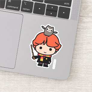 Sticker Caricature Ron Weasley et Pigwidgeon
