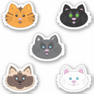 Sticker Caricatures de chats mignons