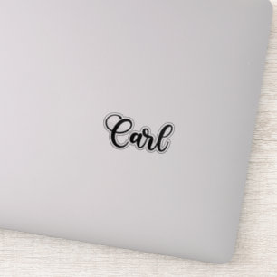 Sticker Carl Name - Calligraphie manuscrite