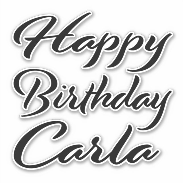 Sticker Carla Nom Prénom Anniversaire de l'autocollant noi (Devant)