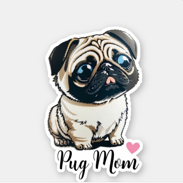 Sticker carlin Maman Coeur (Créateur téléchargé)