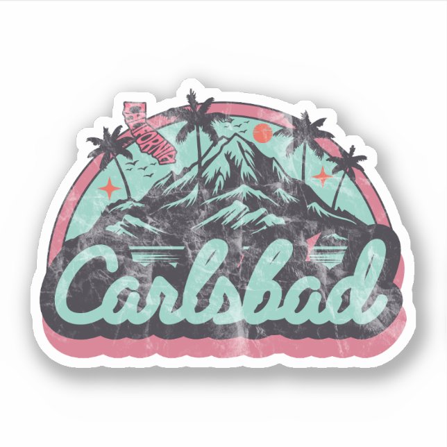 Sticker Carlsbad, Californie (Devant)