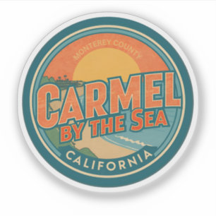 Sticker Carmel au bord de la mer californie côte pacifique