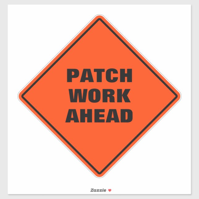 Sticker Carnet de signalisation en diamant orange travaill (Feuille)