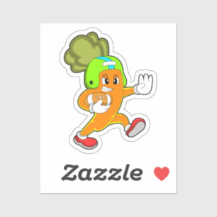Sticker Carotte dans le football