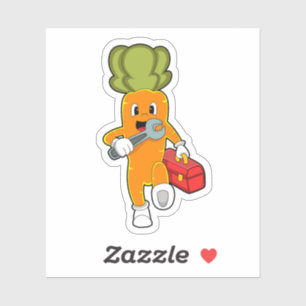 Sticker Carotte en mécanique avec Boîte à outils