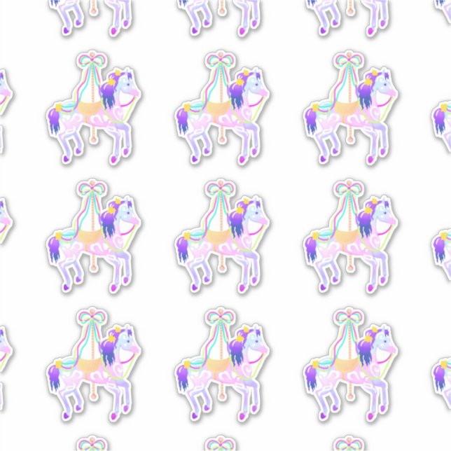 Sticker Carousel Pony (feuille) (Devant)