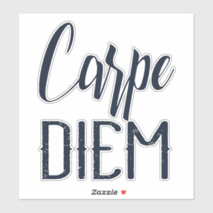 Sticker Carpe Diem Saisir Le Jour Type Noir