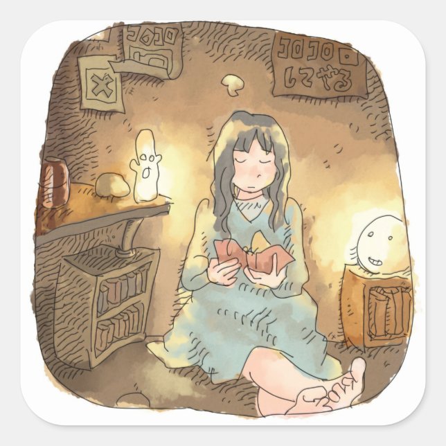 STICKER CARRÉ さやなしじ (Devant)