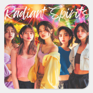 Sticker Carré デジタルヒューマンアイドル「Radiant Dreams」　配信記念シール スクエアシール