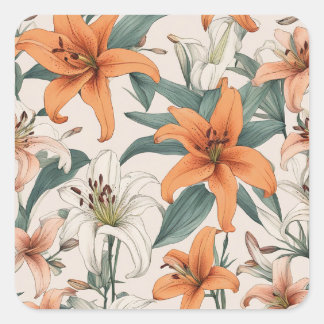 STICKER CARRÉ ユリ