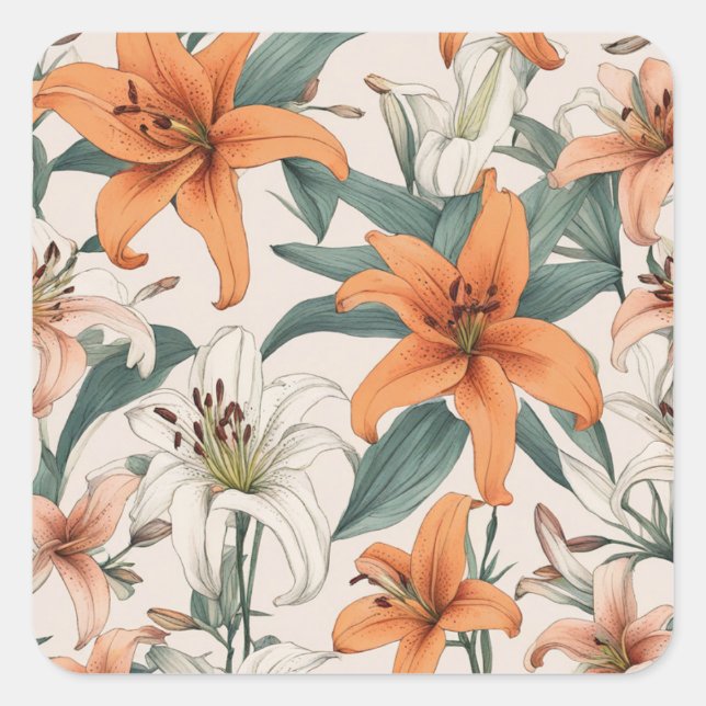 STICKER CARRÉ ユリ (Devant)