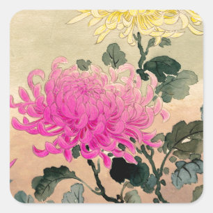 Sticker Carré 土屋光逸 de Tsuchiya Koitsu - 菊 de chrysanth