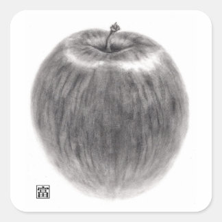 STICKER CARRÉ 1個のりんご