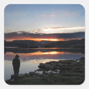 Sticker Carré 1000 Island Lake Sunrise - Ansel Adams Wilderness