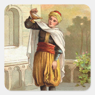 Sticker Carré 1001 Nuits Arabes : Aladdin