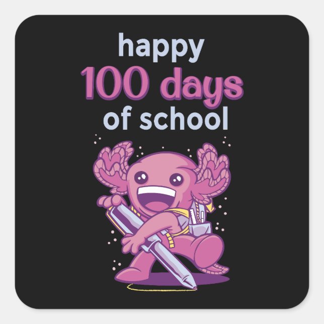 Sticker Carré 100 jours d'école (Devant)