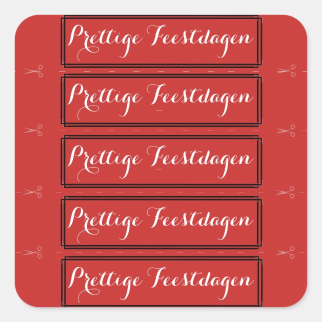 Sticker Carré 100 Noël texte en caractères italiques "Jours féri (Devant)