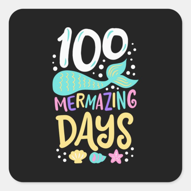 Sticker Carré 100e jour d'école 100 jours 28 (Devant)