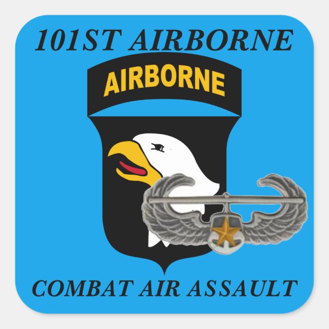 STICKER CARRÉ 101STICKERS D'ATTAQUE AÉRIENNE DE COMBAT (Devant)