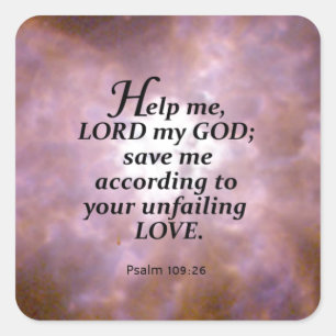 Sticker Carré 109:26 de psaume
