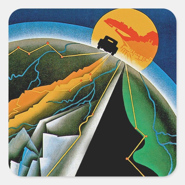 Sticker Carré 10e Rallye automobile de Monte Carlo (Devant)