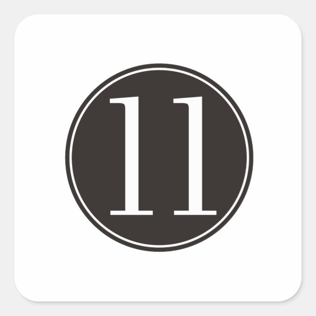 Sticker Carré #11 Cercle noir (devant) (Devant)