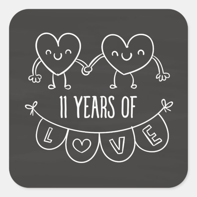 Sticker Carré 11e Anniversary Poison de Chalk Hearts (Devant)