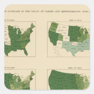 Sticker Carré 133 Augmentation de la valeur des fermes 1850-1900