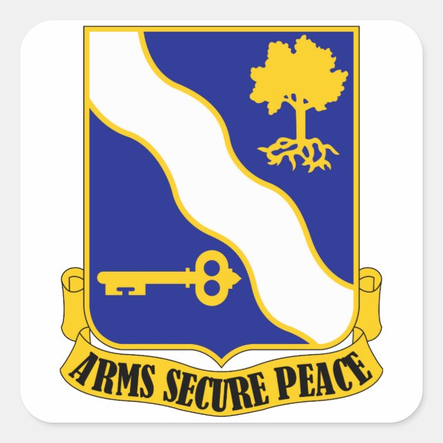 Sticker Carré 143e Régiment d'infanterie - Armes Sécurité de la  (Devant)