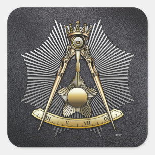 Sticker Carré 14ème Degré : Grand élisez le maçon