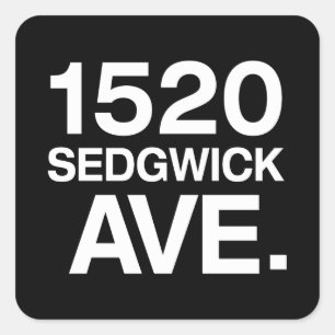 STICKER CARRÉ 1520 AVE SEDGWICK.