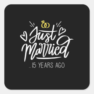 Sticker Carré 15e anniversaire du Mariage