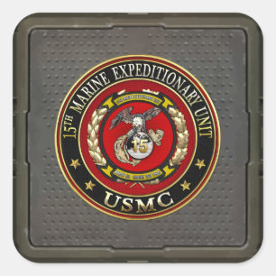 Sticker Carré 15e unité expéditionnaire maritime (15e UEM) [3D]