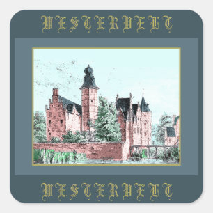 Sticker Carré 1729 A. de Haen Dutch Kasteel WESTERVELT