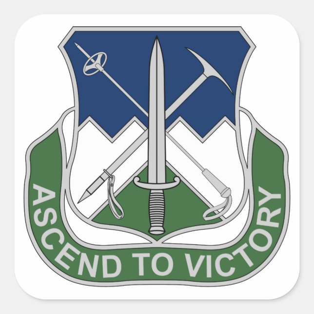 Sticker Carré 172e Régiment d'infanterie - Ascend À La Victoire (Devant)